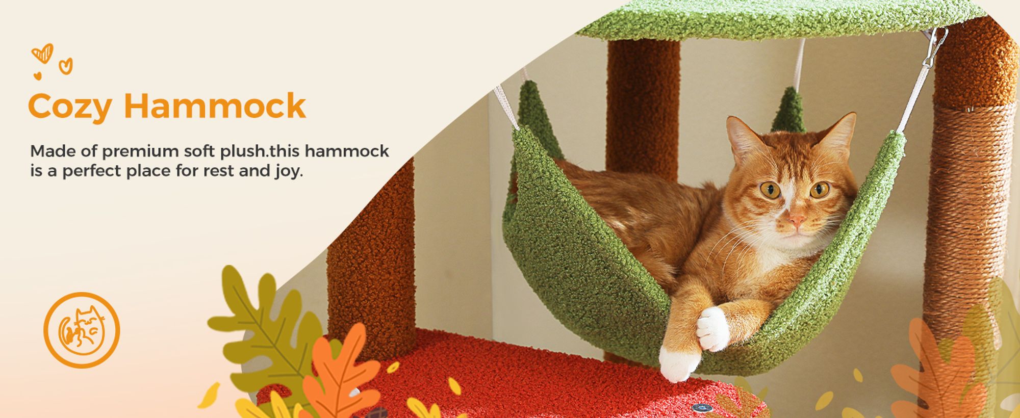 PAWZ Road XXL Katzenbaum 236-258cm mit Sisal-Kratzpfosten, Doppelkondo und Korb für Großkatzen