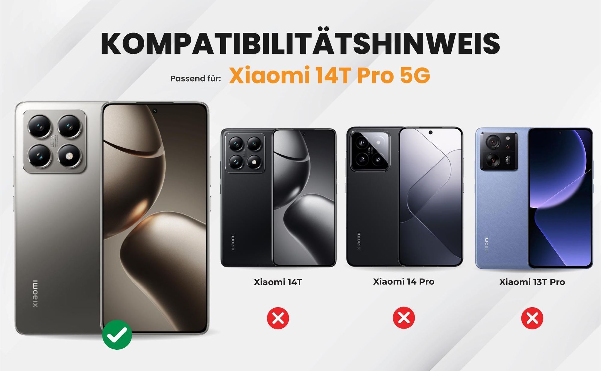 Kompatibilitätshinweise Hülle für Xiaomi 14T Pro
