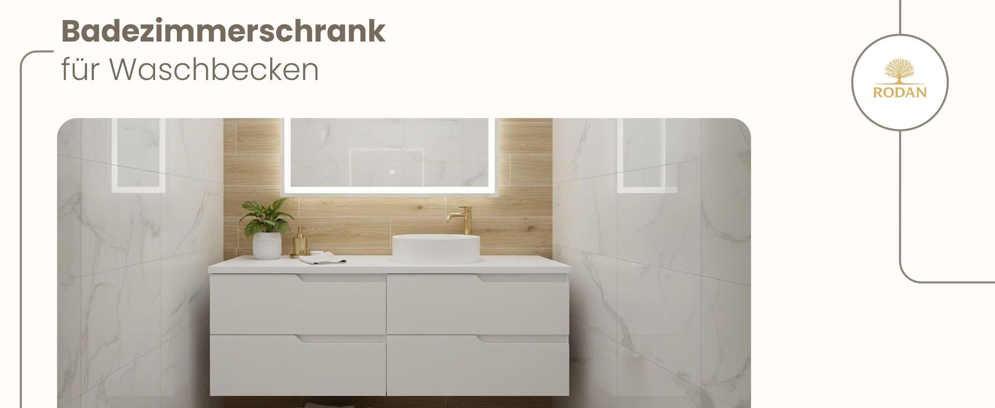 RODAN, Badmöbel, Badschrank, Badezimmermöbel, Badezimmer, MODERN, Waschbeckenunterschrank