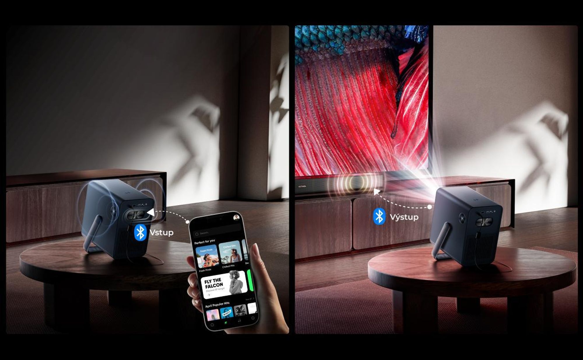 ULTIMEA projektor Android TV 11.0 s NETFLIX, podpora domáceho kina 4K, 1000 ANSI lúmenov, Dolby Audio, dizajn s rukoväťou na prenášanie, Poseidon E40 Smart Series