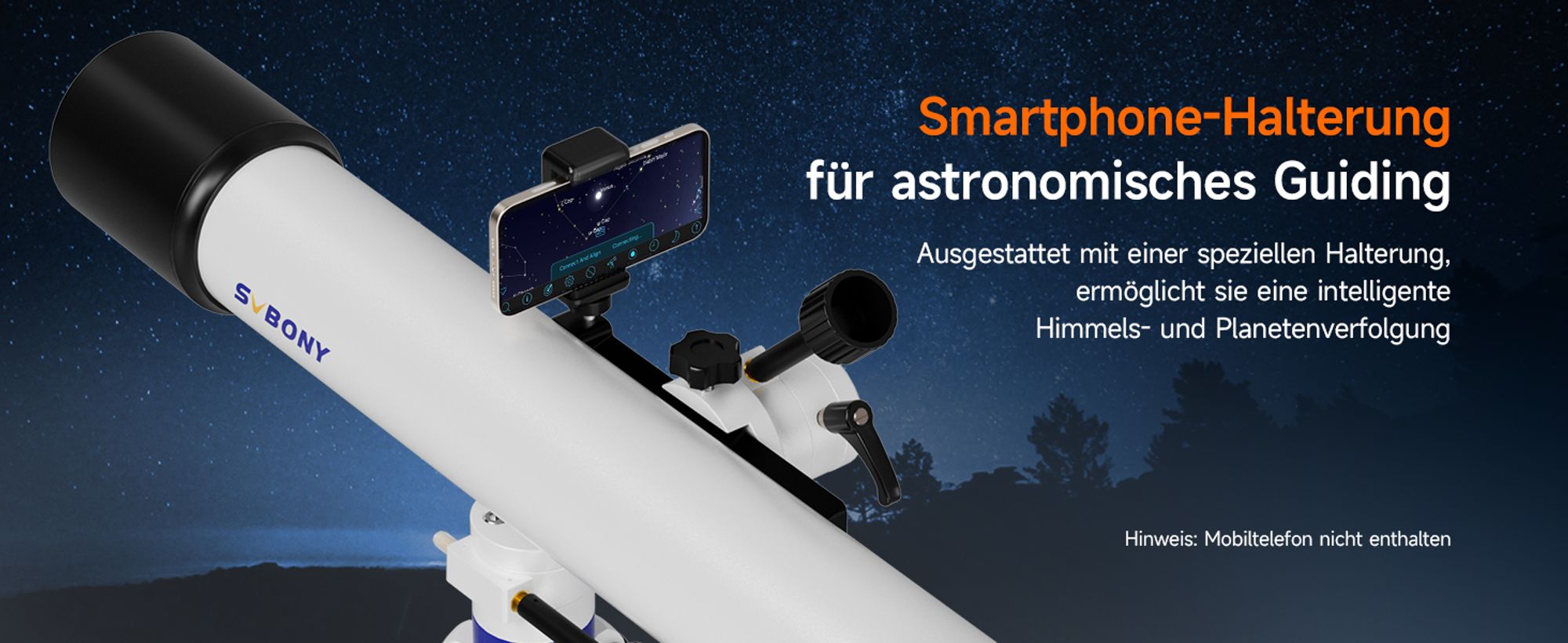 Svbony SV520 Teleskop, Astronomie Teleskop mit Altazimut-Montierung, 90mm Öffnung, 800 mm Brennweite, Teleskop-Kit für Kinder,Erwachsene