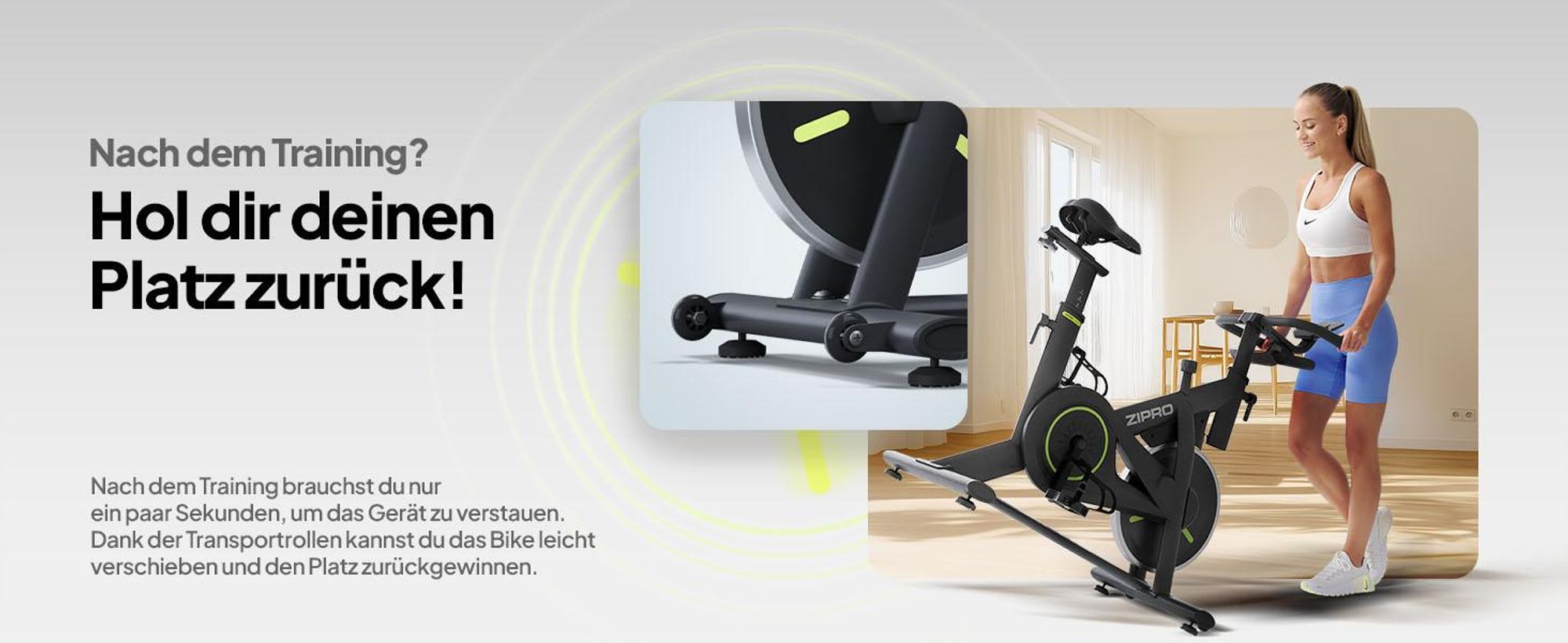 ZIPRO Heimtrainer Fahrrad Modo Bluetooth App Indoor Cycle Fitnessbike Hometrainer Bike leise Cardio Training Senioren 110 kg Trimmrad Kinomap