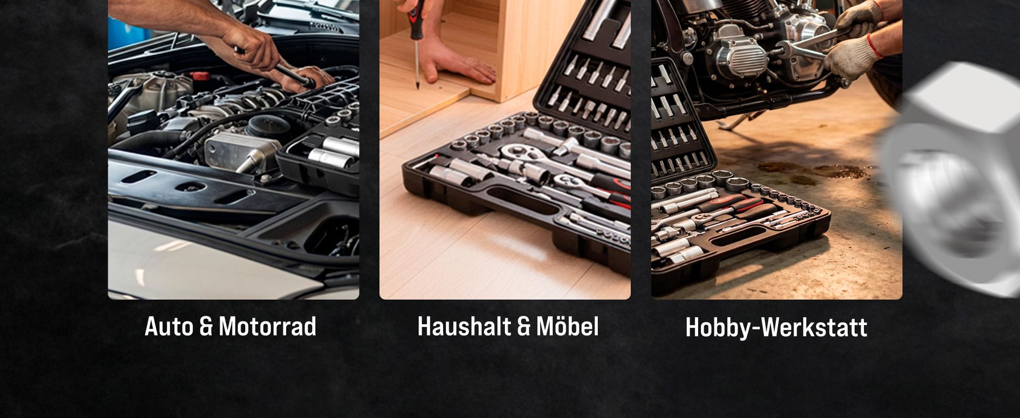 MONZANA® Steckschlüsselsatz 94 tlg. CV-Stahl 1/4" + 1/2" Transportkoffer Nusskasten Knarrenkasten Ratschenkasten
