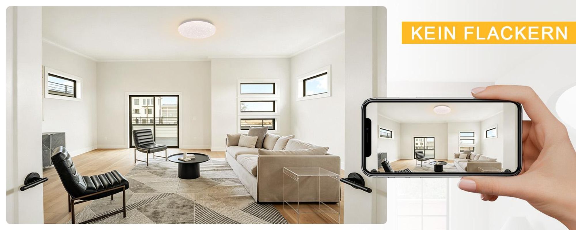 ZMH LED Deckenleuchte Sternenhimmel Deckenlampe Klein Rund 15W 3000K 21cm Warmweiß Modern für Schlafzimmer Treppenhaus Küche Wohnzimmer Büro Flur