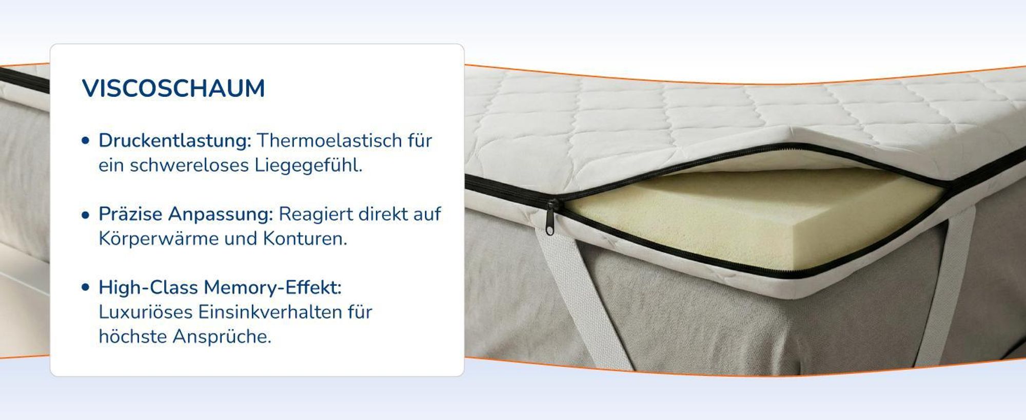 MSS e.K. Viscoschaum Matratzentopper 90 x 200 cm | Memory Foam | Mattress Topper 90x200 | designed und produziert in Deutschland