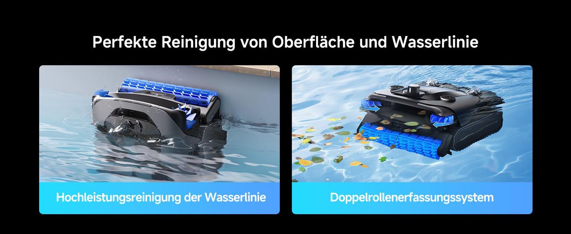 MOVA Rover X10 Roboter-Poolreiniger, 7-in-1 OMNI Clean, 38.000 l/h Saugkraft, KI-Navigation, AquaScan LDS, App-Steuerung