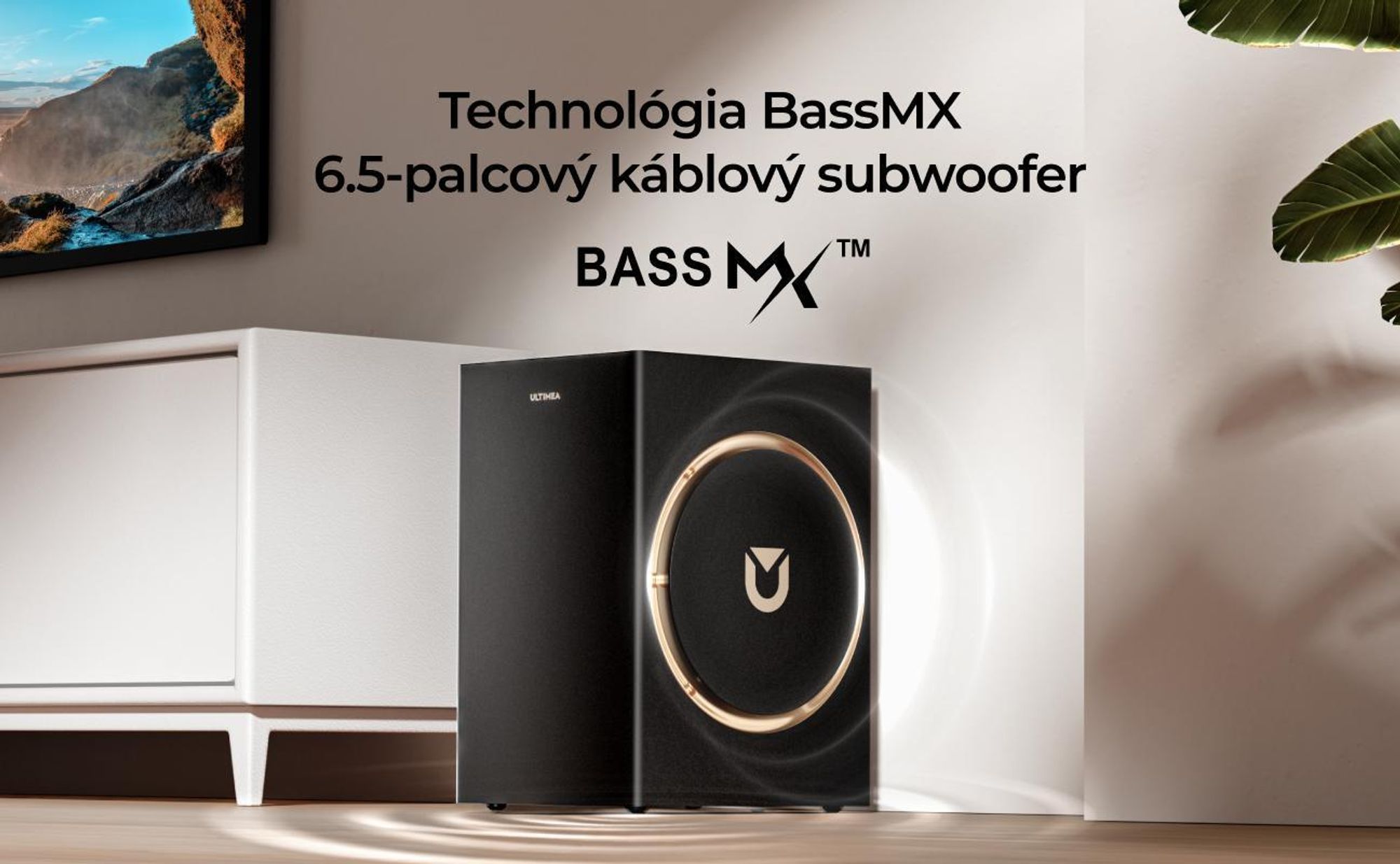 ULTIMEA 3.1.2-kanálový soundbar s Dolby Atmos, priestorový systém pre TV so 6,5-palcovým subwooferom, Bluetooth 5.4, HDMI eARC, 360 W, Skywave F30 Boom