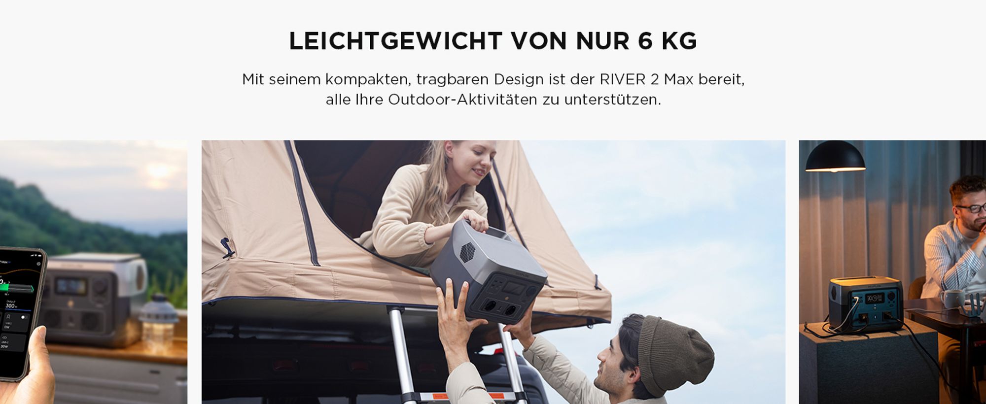 EF ECOFLOW Tragbare Powerstation RIVER 2 MAX, 512Wh Solargenerator(Generalüberholt)