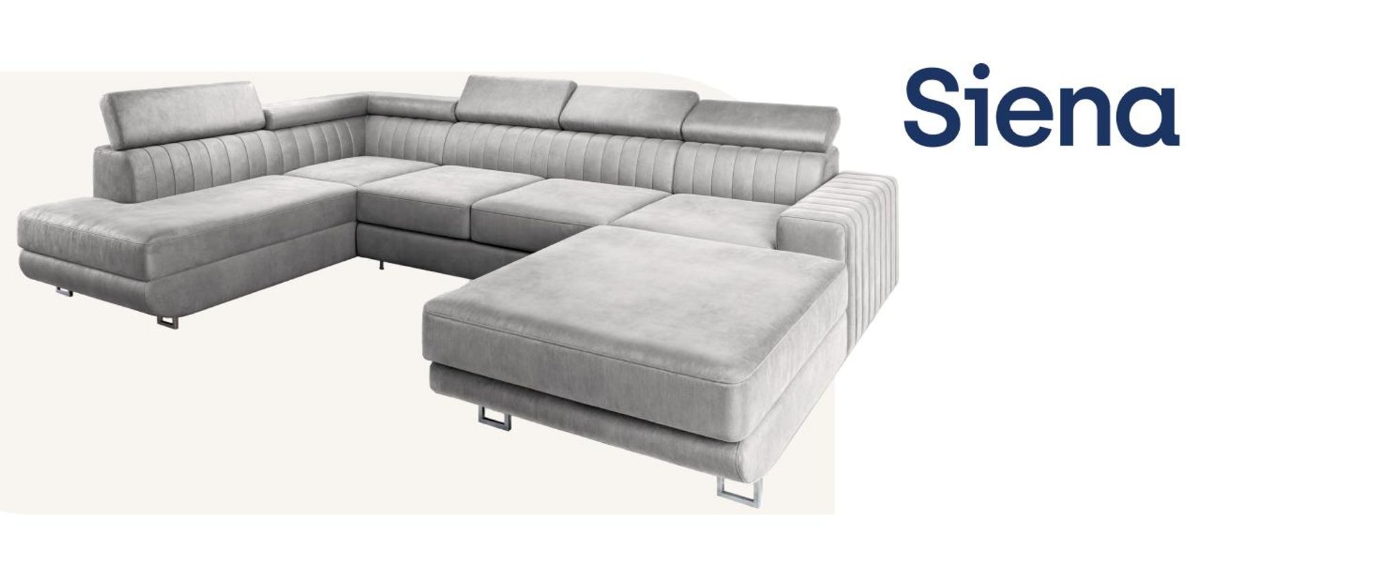 Ecksofa SIENA L-S mit Schlaffunktion und Bettkasten