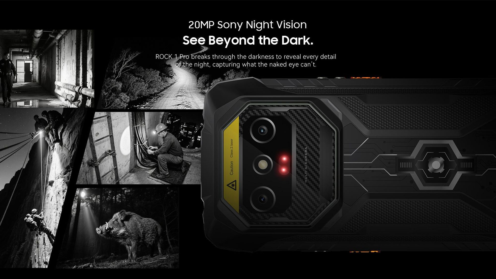 Blackview ROCK 1 PRO 6.56" Militarisches Outdoor handy, 32+256GB, Android 16, 15000mHA, 33W, Face ID, 16MP+13MP+20MP, Helio G81, IP69K/IP68