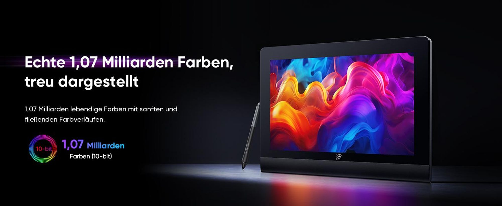 XPPen Artist Ultra 16, Kabelgebunden, 5080 lpi, 344,2 x 193,6 mm, USB, 1 cm, Stift