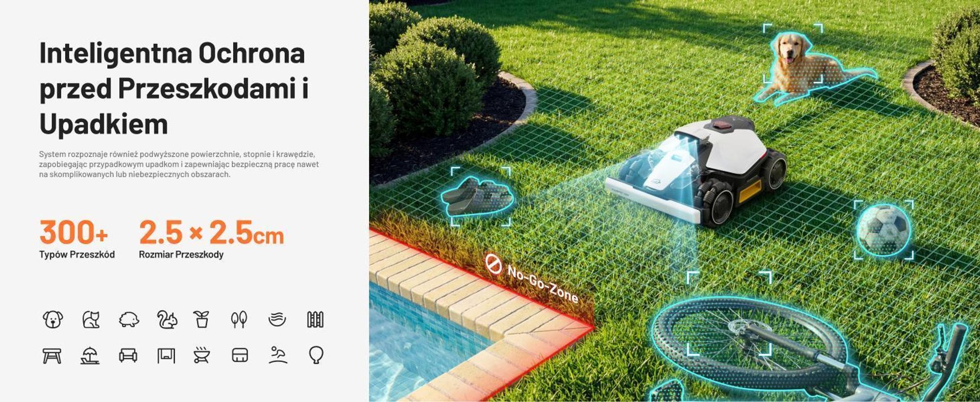 Mammotion LUBA Mini 2 AWD 1000 robotická sekačka 1000 m², bez kabelu, okrajové sečení, DropMow, automatické mapování, garáž, 4G modul, aplikace