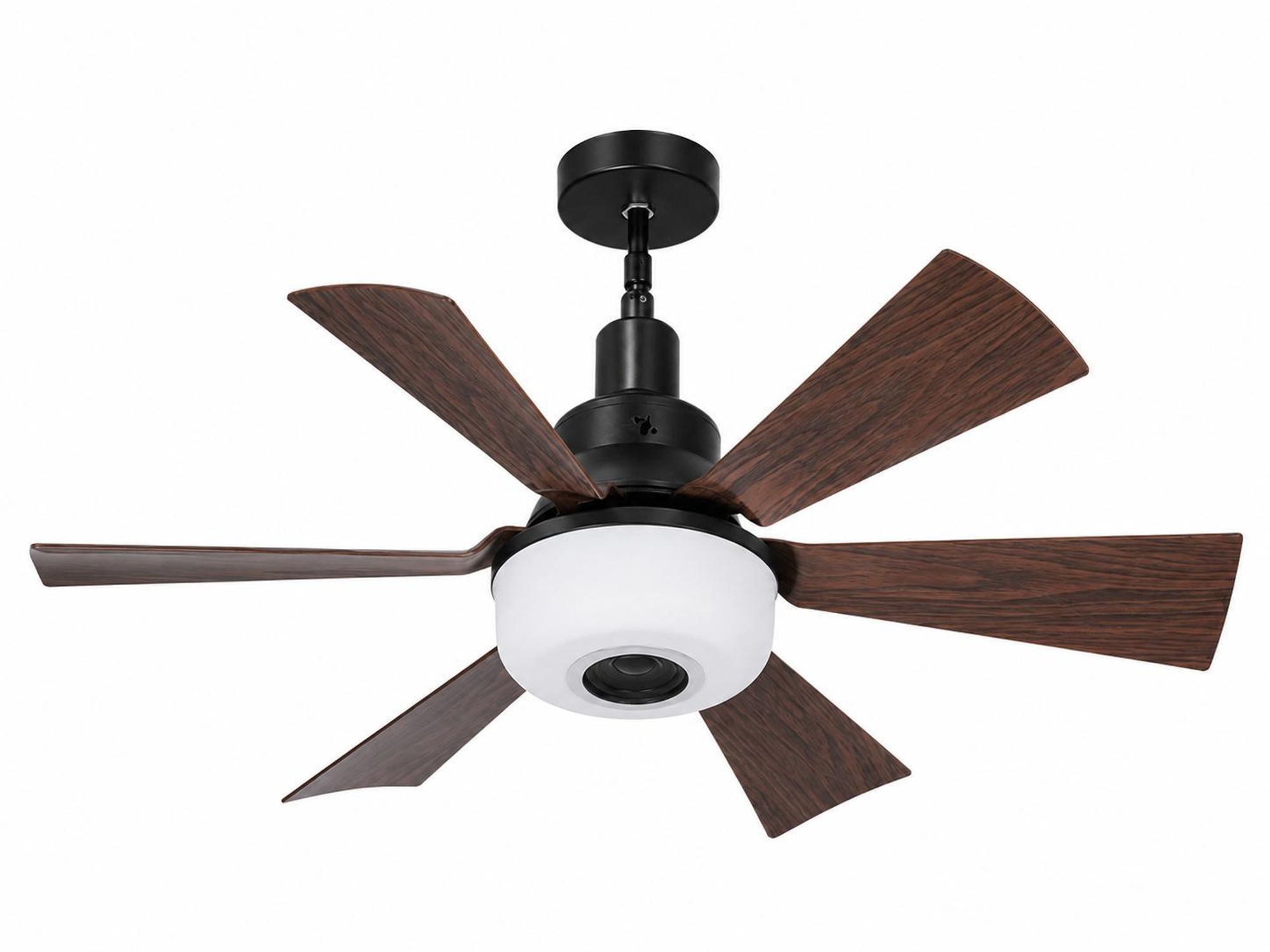 52CM LED Deckenventilator mit Beleuchtung E27 RGB Musik Lüfter mit APP Fernbedienung 40W Brushless Motor leise 6 Höhen & Neigbarer Kopf