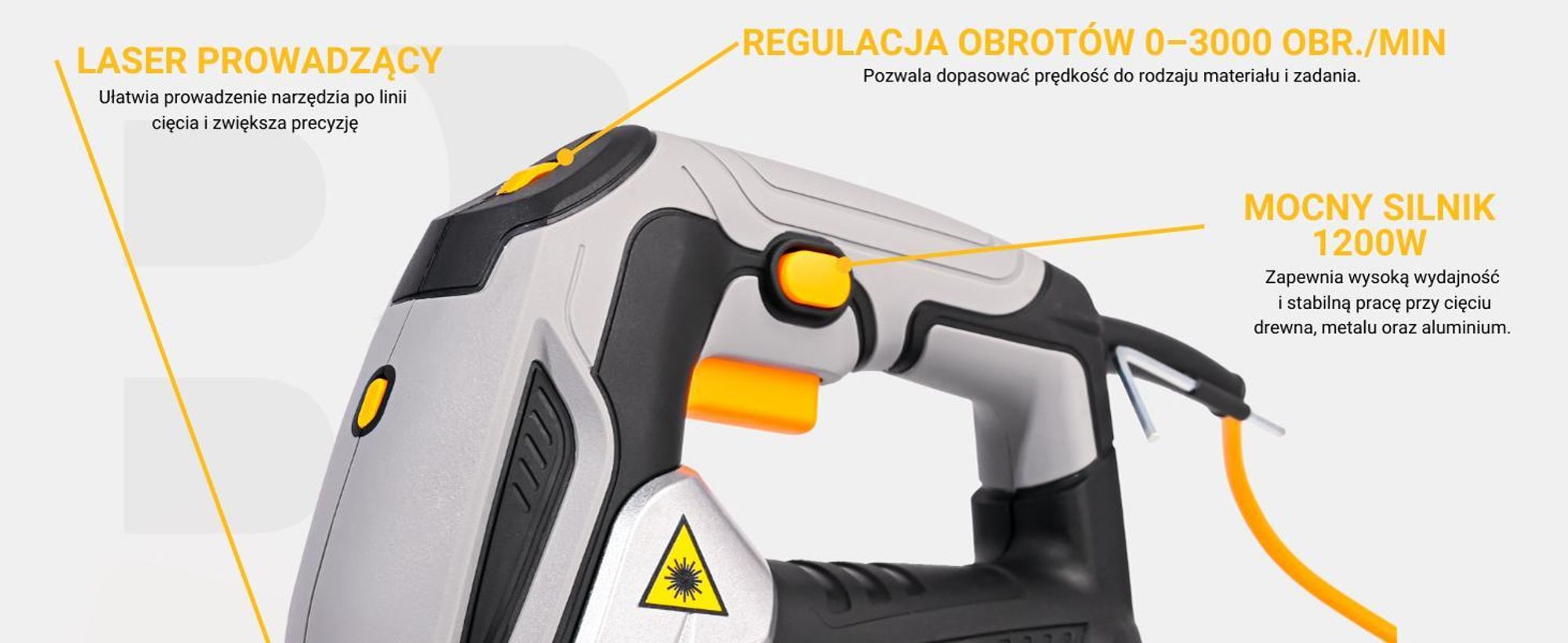 Wyrzynarka Elektryczna Piła Do Drewna Metalu Przecinarka Laser + 10 Brzeszczotów Besten Be0002902