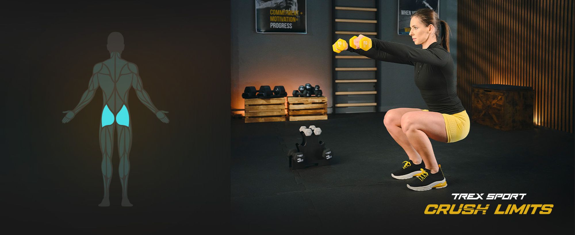 TREX SPORT Neopren Kurzhanteln 6er Set mit Ständer TX-V120VS | Hantelset 1 kg, 2 kg, 3 kg für Krafttraining | aus Gusseisen, rutschfest, platzsparend