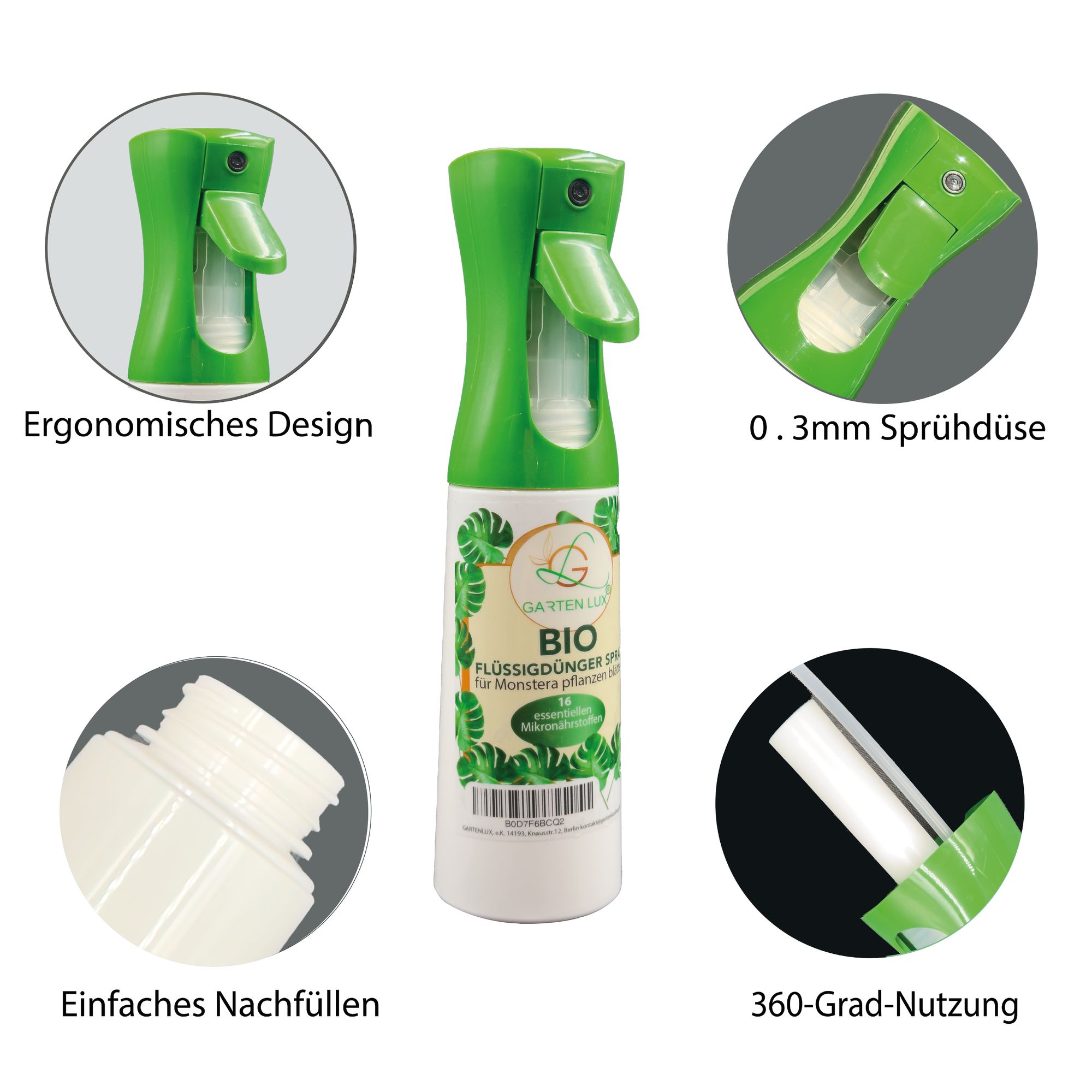 Flssigdnger Spray fr Monstera pflanzen Bltter mit 16