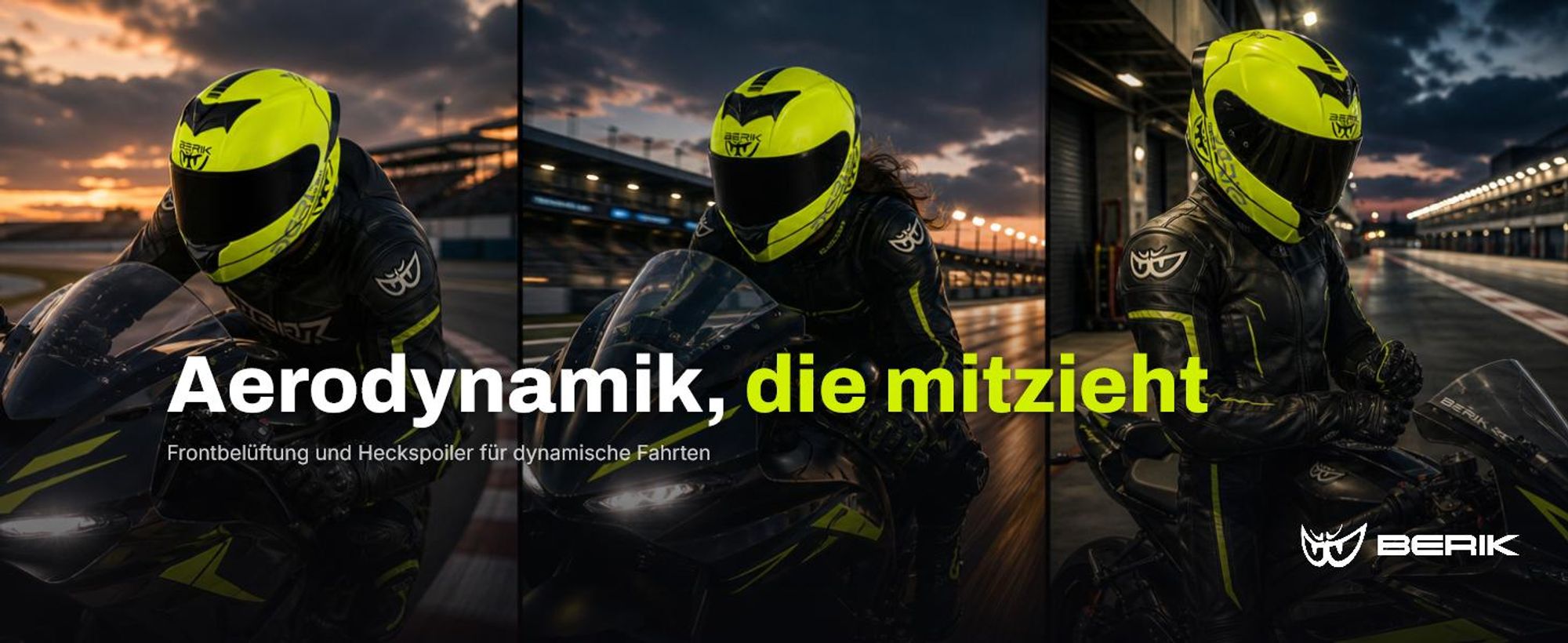 Berik FF867 GP Visier, stark getönt