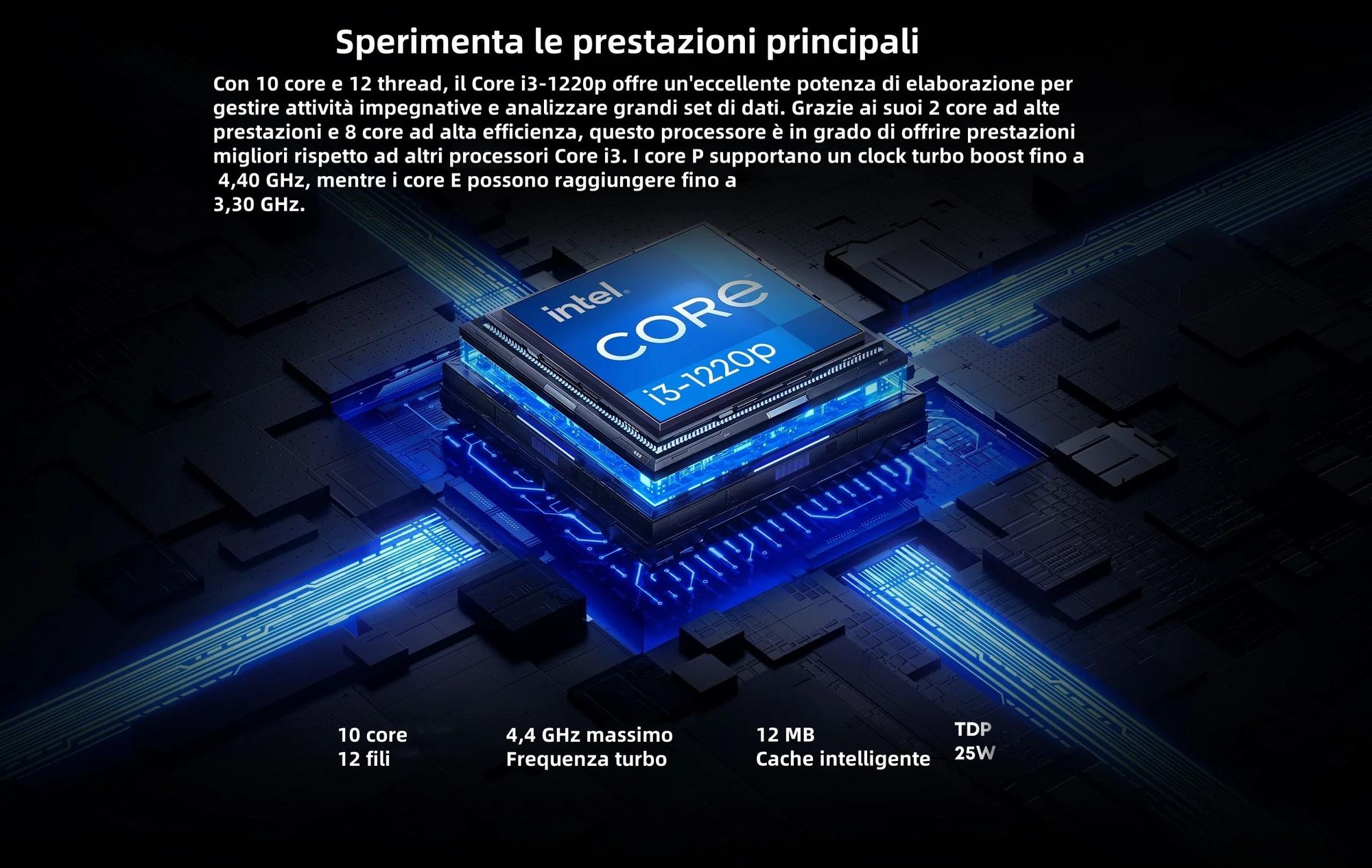 Laptop Intel Core i3-1220P - Processore Intel Core i3-1220P Display 14" Windows 11 16GB+512GB Batteria - Grigio