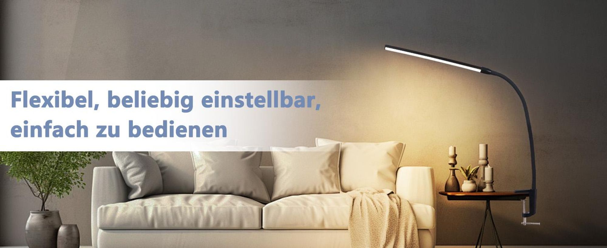 ZMH Schreibtischlampe LED Tischleuchte Dimmbar Klemmbar Tischlampe Schwarz Arbeitsleuchte Schreibtisch 5W Schreibtischleuchte Bürolampe Tageslichtlampe Büro Klemmleuchte mit Ladefunktion