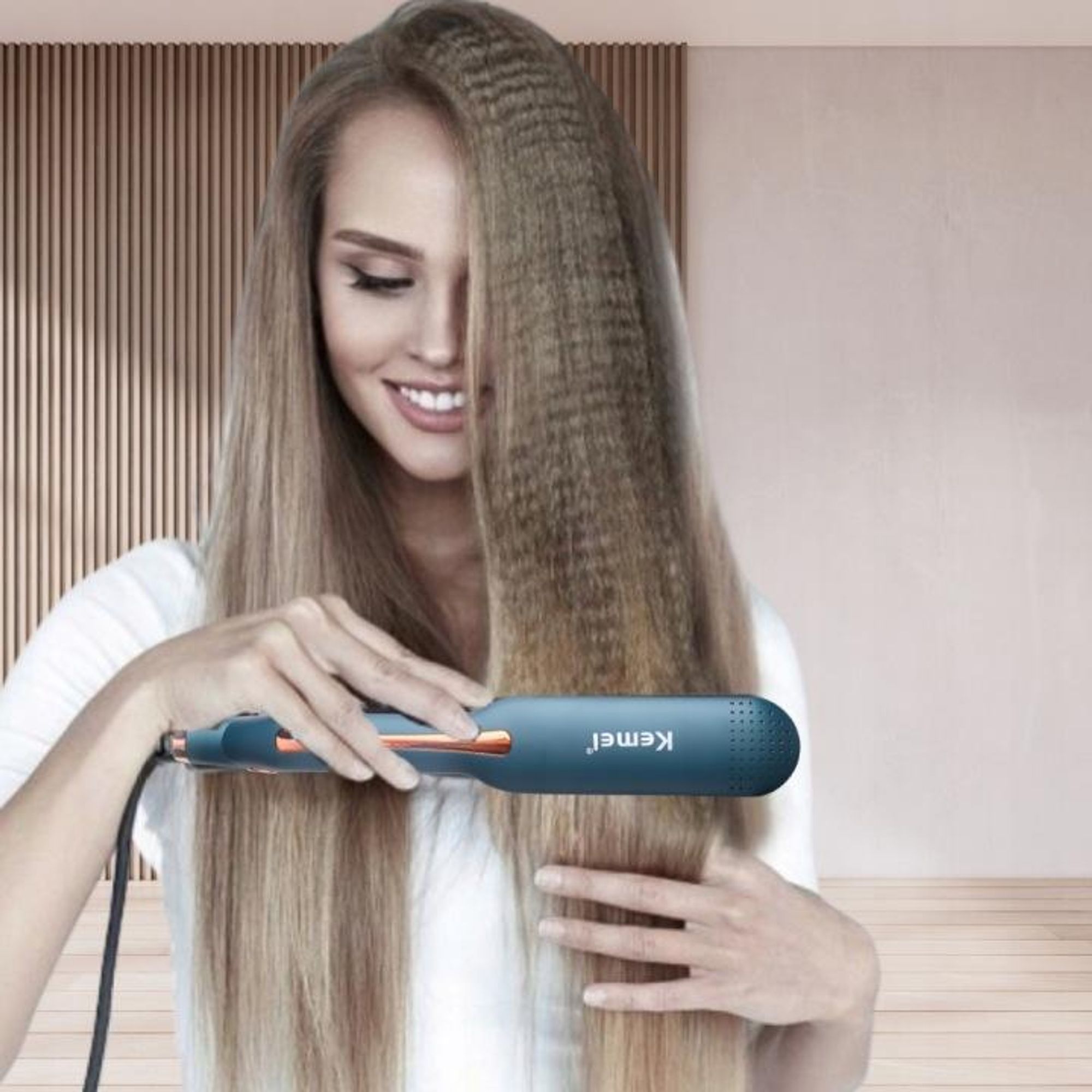Keramik-Haarwelleisen Kemei Lockenstab Wellen 60W 220 °C