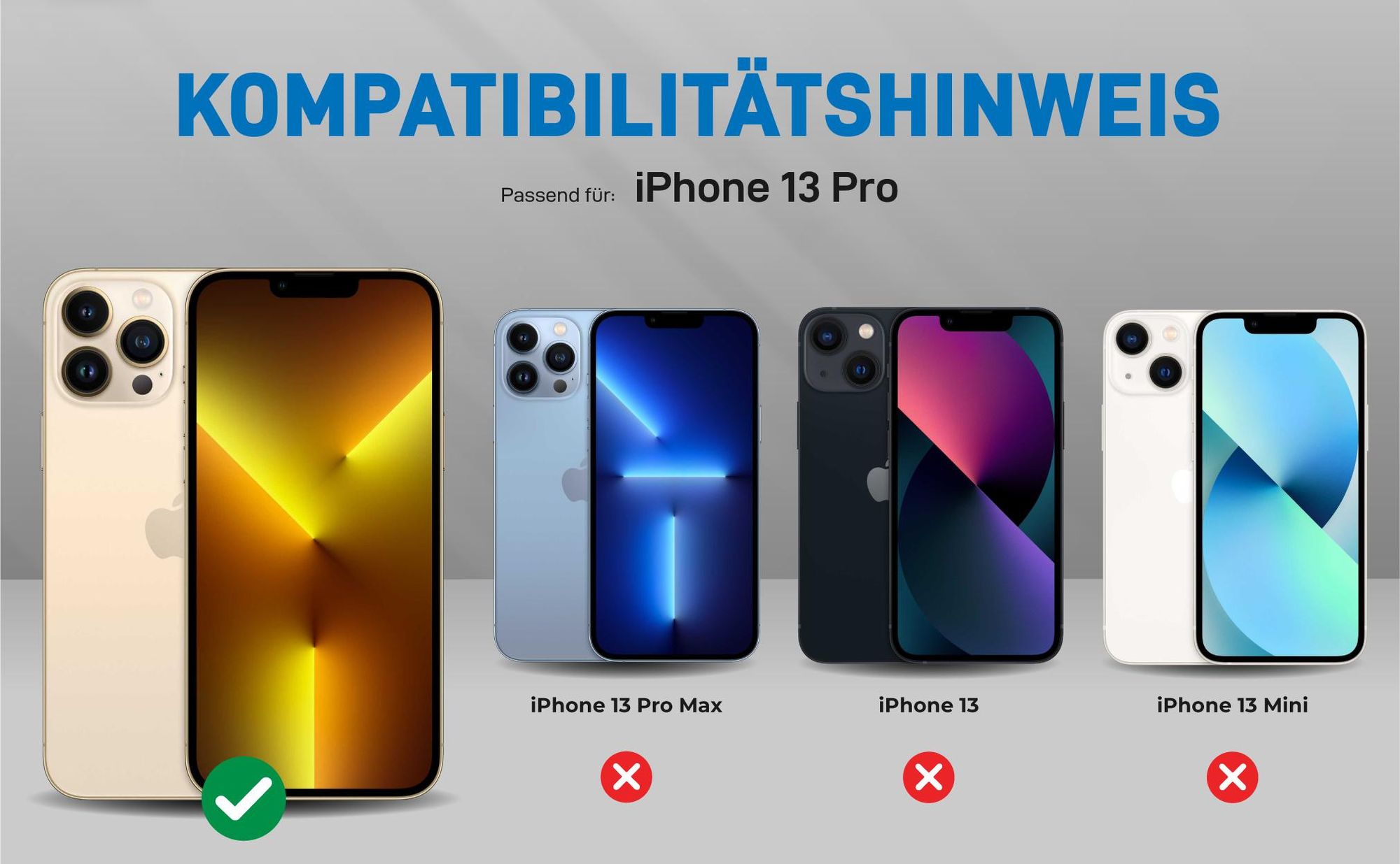 Kompatibilitätshinweise Hülle für Apple iPhone 13 Pro