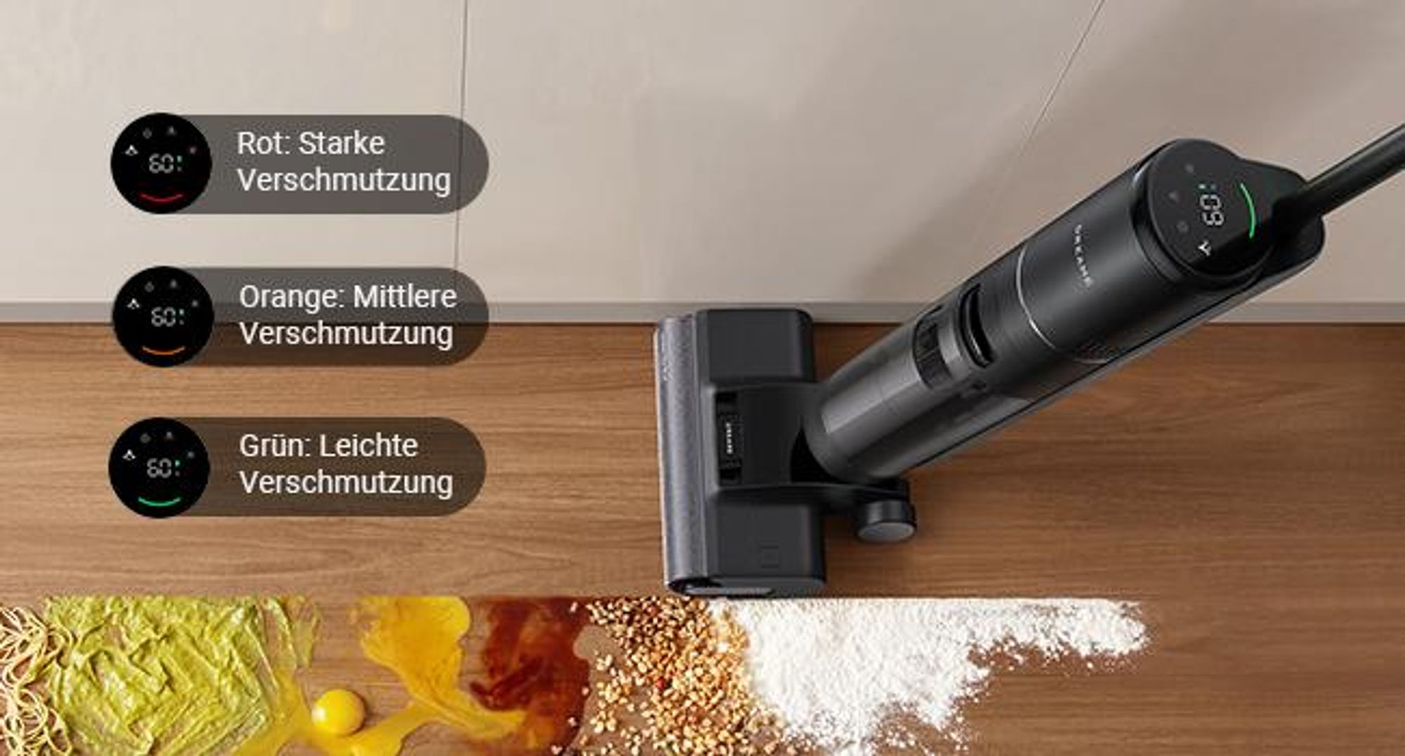 Dreame H12 Pro Ultra Nass-Trockensauger Selbstreinigungsfunktion,Schmutzerkennung,LED-Display,35min,900mL