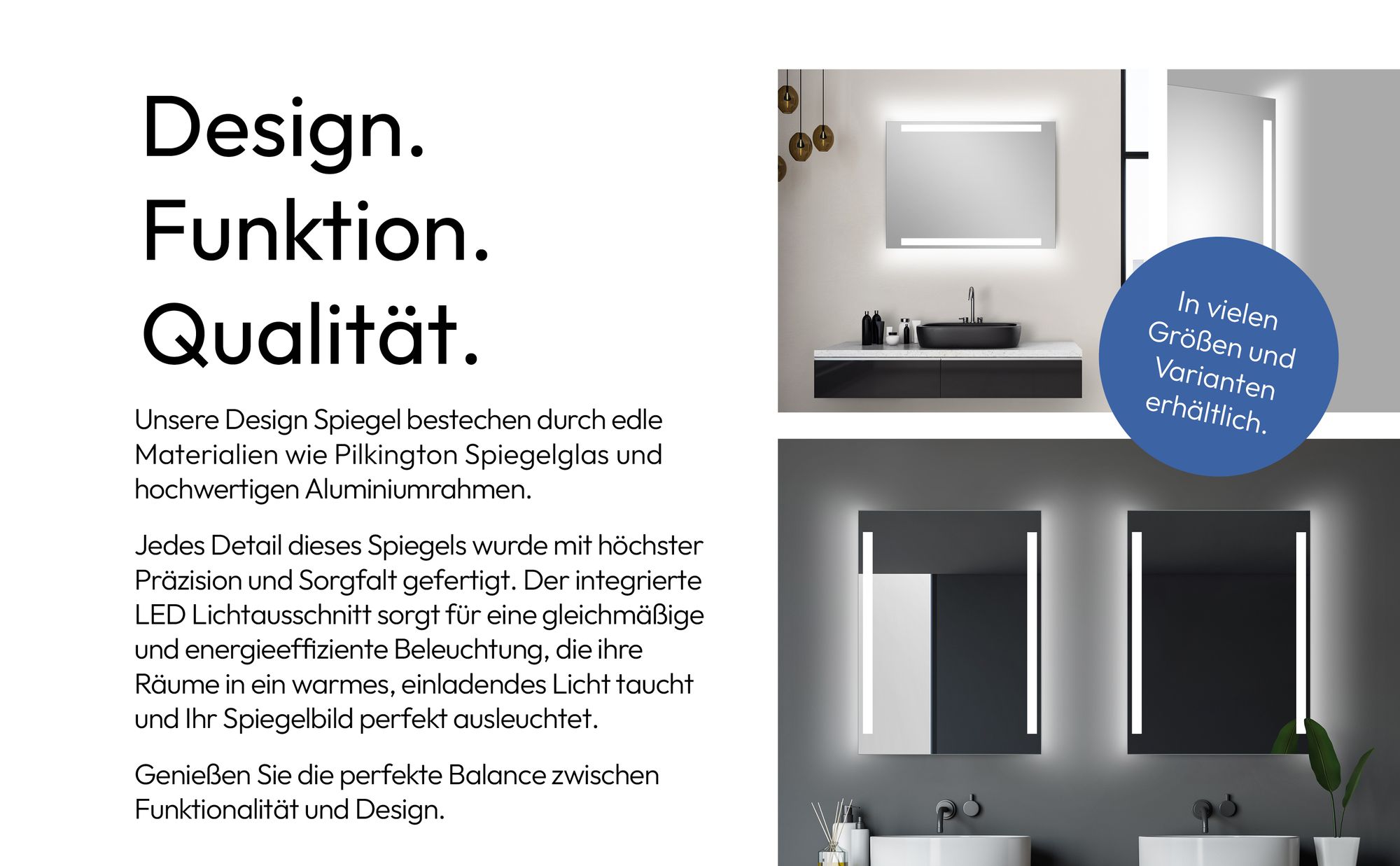 Badspiegel mit Beleuchtung TALOS LED Badspiegel mit Beleuchtung 80 x  60 cm - feuchtraumgeeignet durch Aluminiumrahmen - Licht neutralweiß