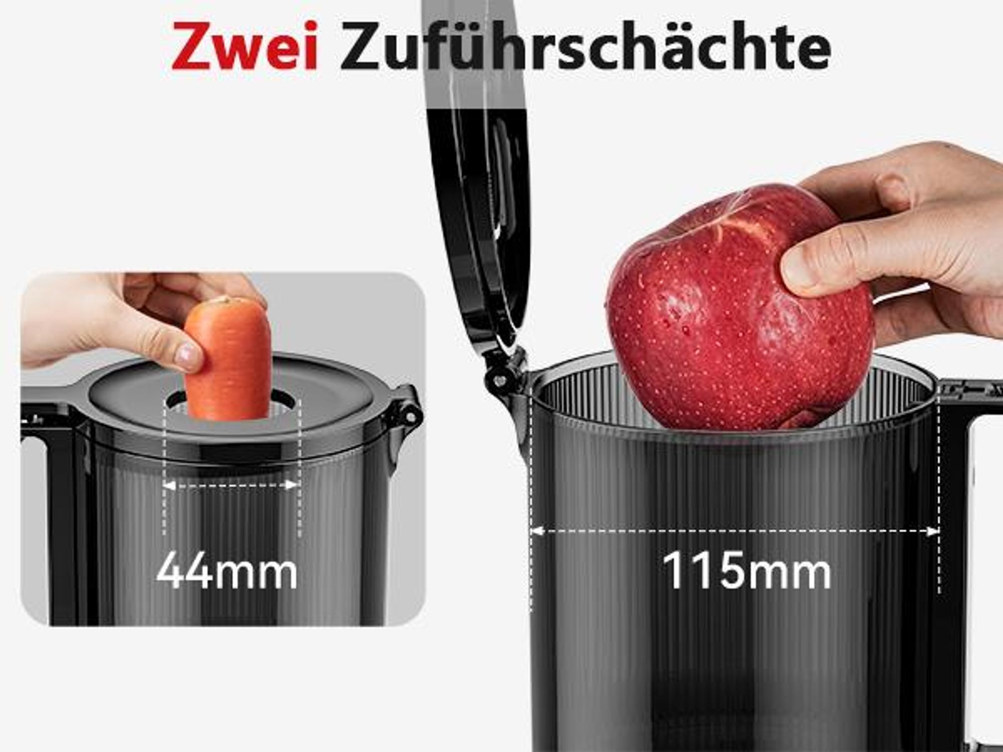 LINKChef SJ-051-EU-BL Entsafter - CE 200W Leistung 1.2L Inklusive Saftpresse Leicht zu reinigen - Schwarz