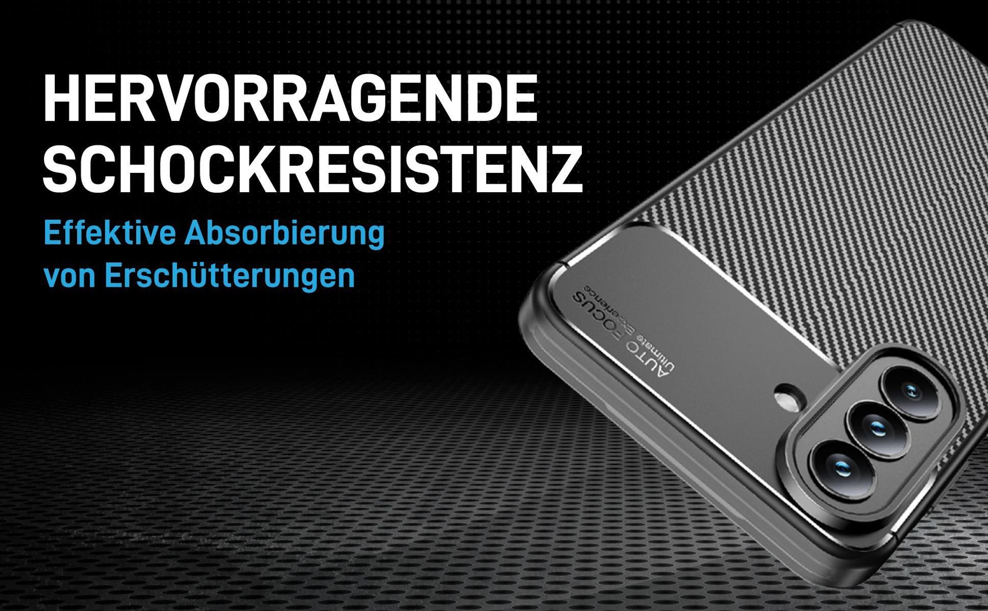 Schwarze Hülle für Samsung Galaxy A57 5G mit Aufprallschutz