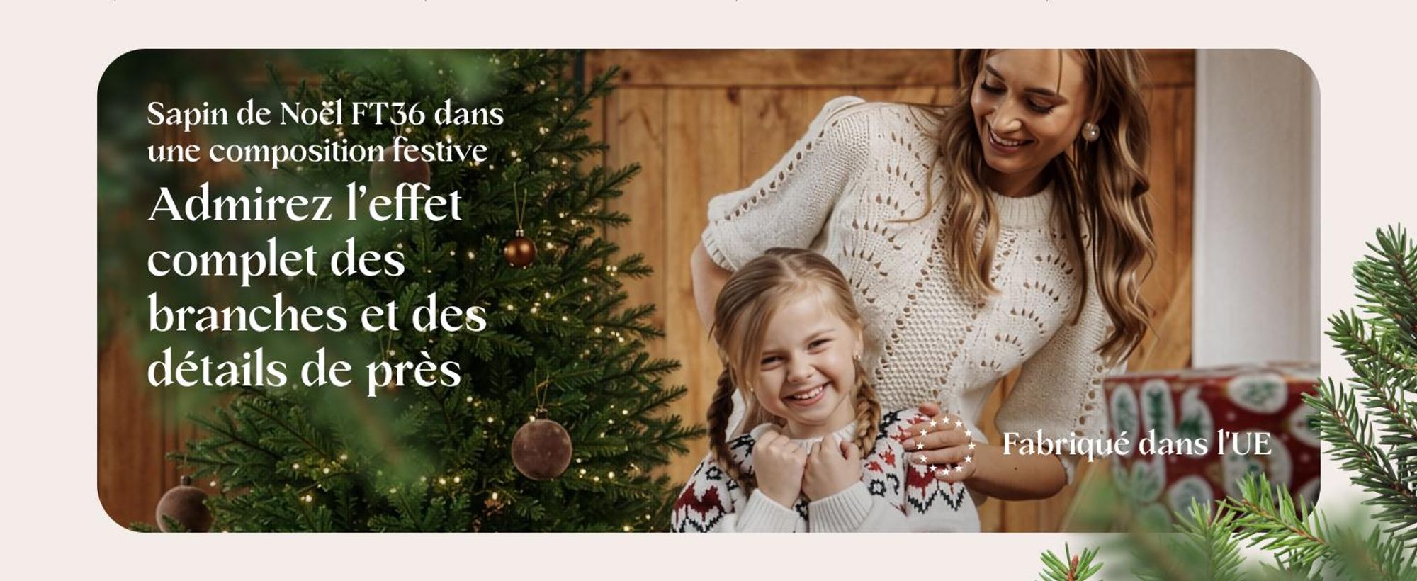 FairyTrees Sapin de Noël Artificiel 180cm Bavière Slim 100% PE Vert 100% PE Premium, artificiel, forme Slim, branches denses, réaliste, vert, Christmas Tree, fabriqué en UE, FT36