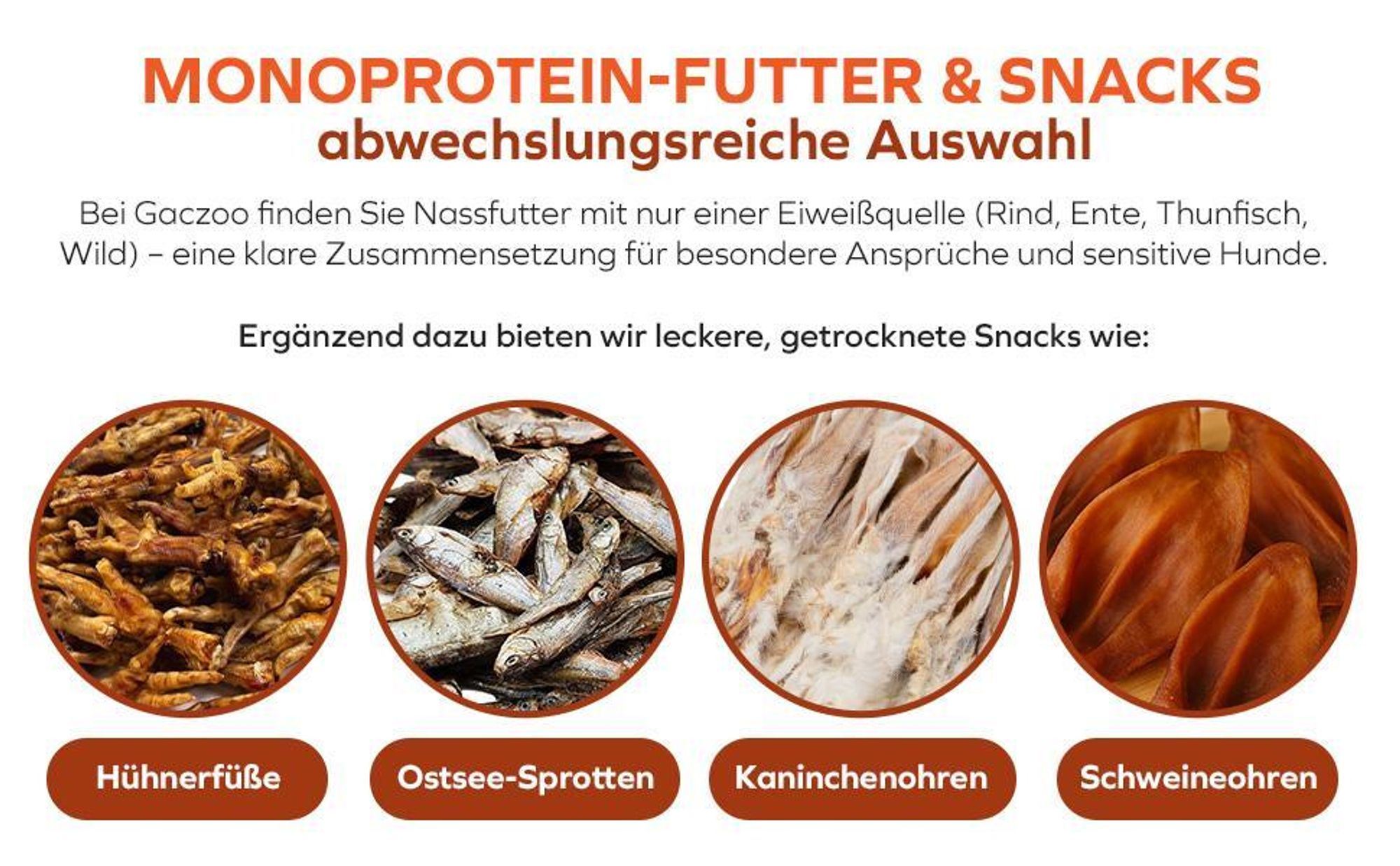 Gaczoo, Hühnerfüße Kauartikel für Hunde, Hundeleckerli Getrocknet Hund, 500g