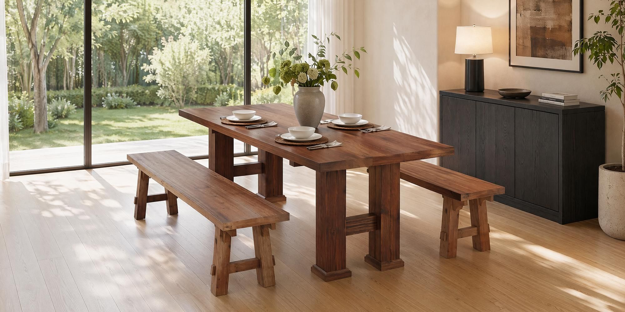 Schuhbank 160 cm lange Eingangsbank aus Massivholz, lange Schuhbank für drinnen, Bank am Fußende des Bettes, Essbank für Flur, Wohnzimmer, Garderobe,