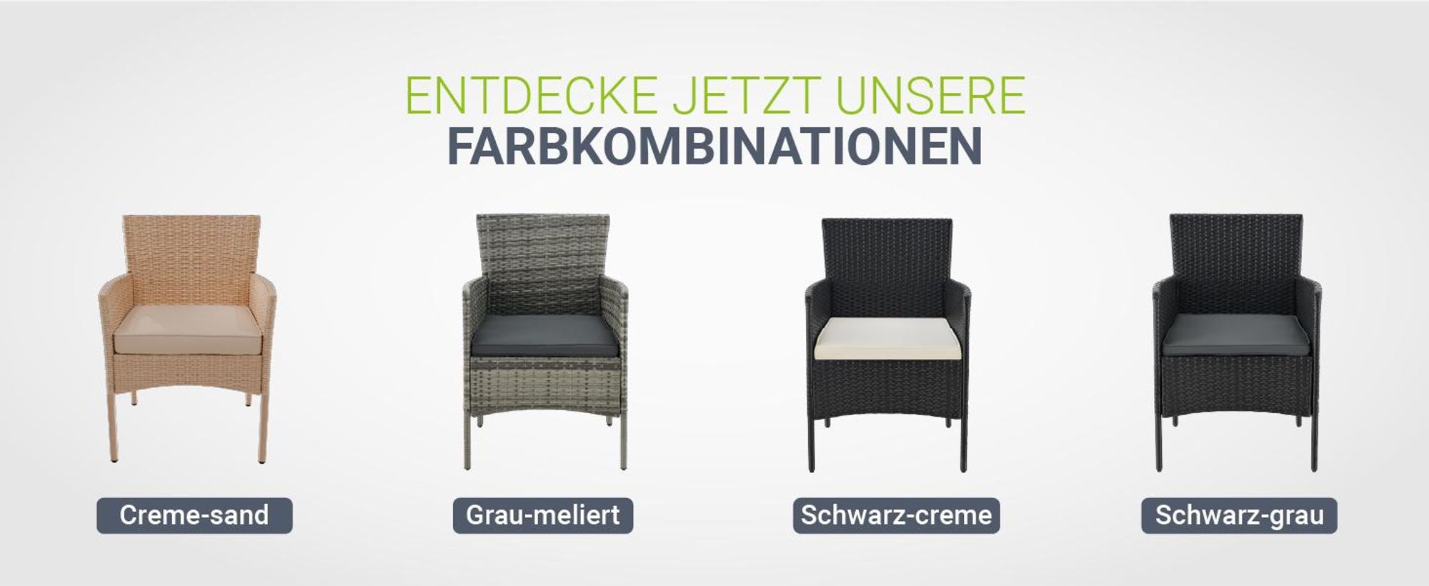 Juskys Polyrattan Gartenmöbel-Set Fort Myers - Tisch, Sofa & 2 Stühle - Schwarz Beige