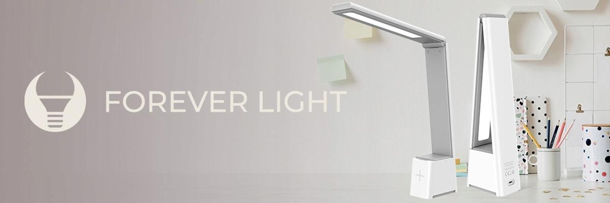 Forever Light Lampe de bureau pliable 5W - Variable pour un éclairage optimal