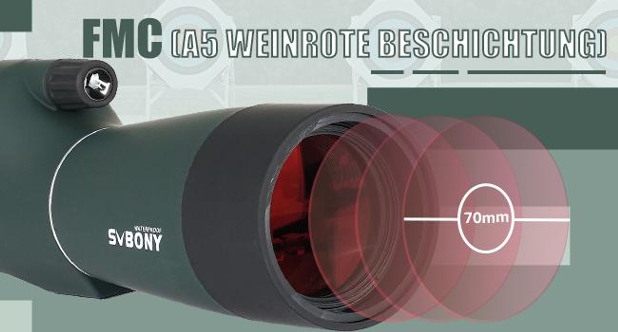 Svbony SV28PLUS Spektiv, Monokulares Teleskop, 25-75×70mm mit Kabellosem Controller, BAK4 A5 FMC Objektiv, für Vogelbeobachtung Bogenschießen