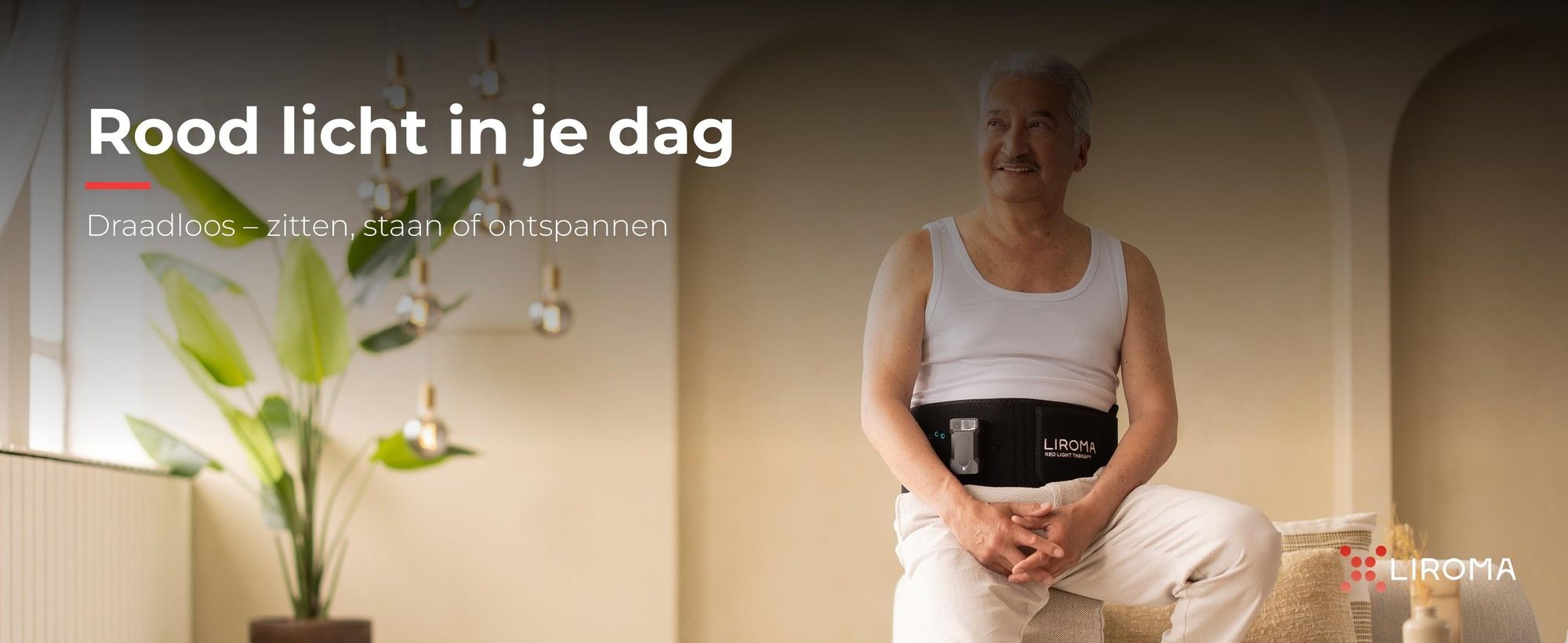 Rood licht in je dag: draadloze rugband tijdens zitten, staan of ontspannen
