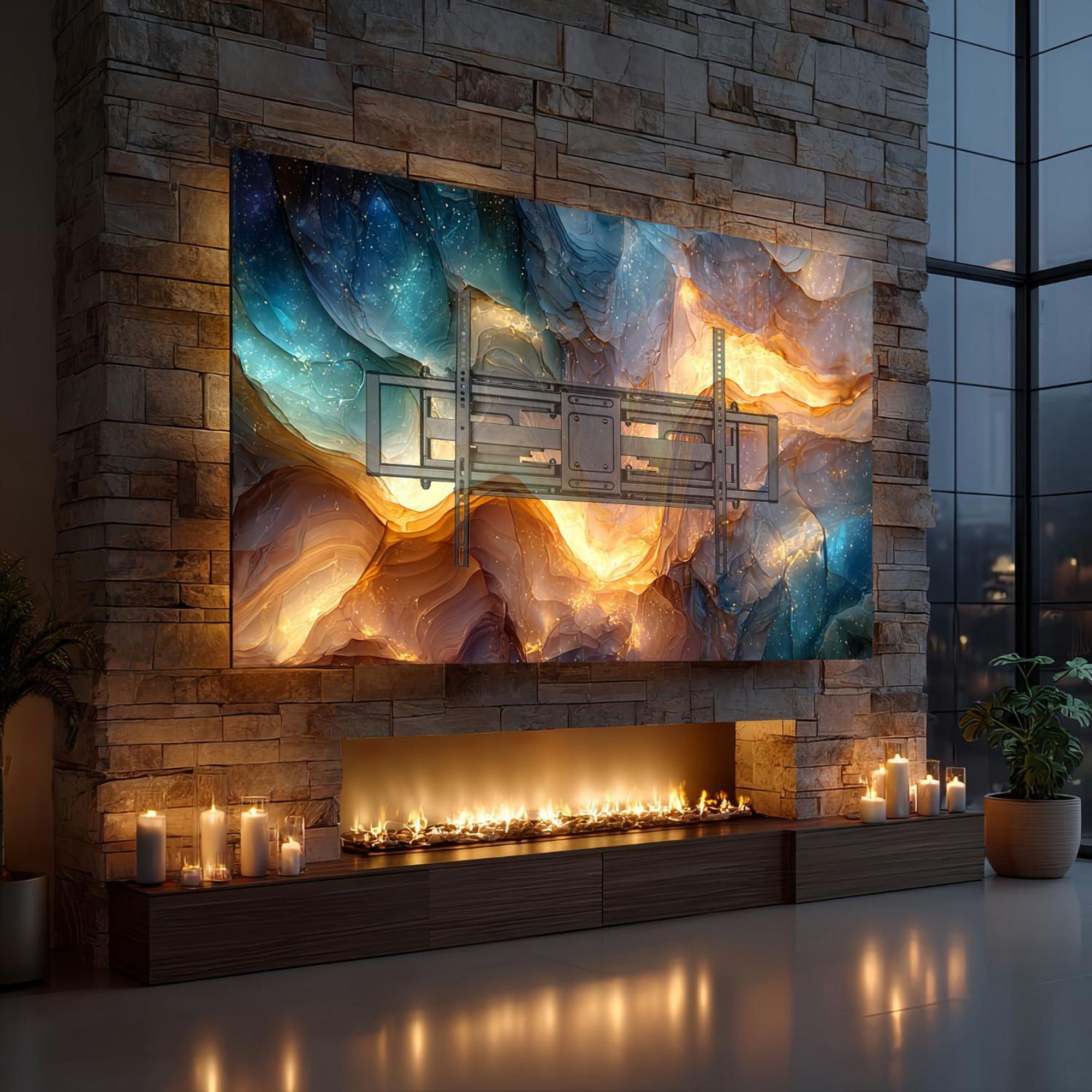 Pivoting TV handle up to 120" Maclean MC-482