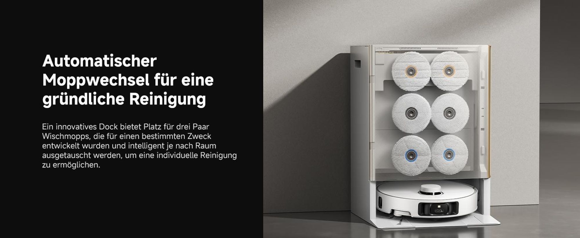 Dreame Matrix 10 Pro Saugroboter mit Wischfunktion,30KPa Saugleistung,AI RGB,3D Laser,100°C Selbstreinigung,0-Tangle System,Mop-Wechselstation,Weiß