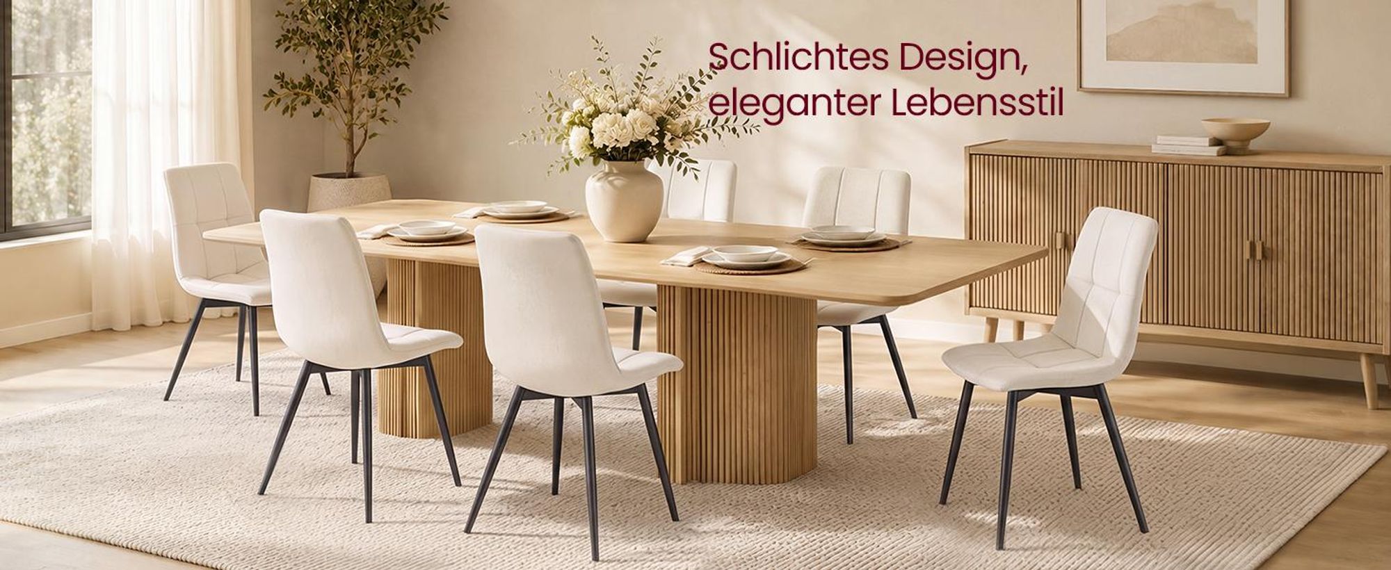 VASAGLE Esszimmerstühle 2er Set, Polsterstühle aus Samt mit Metallbeinen, 43 x 51 x 82 cm, Hellbeige