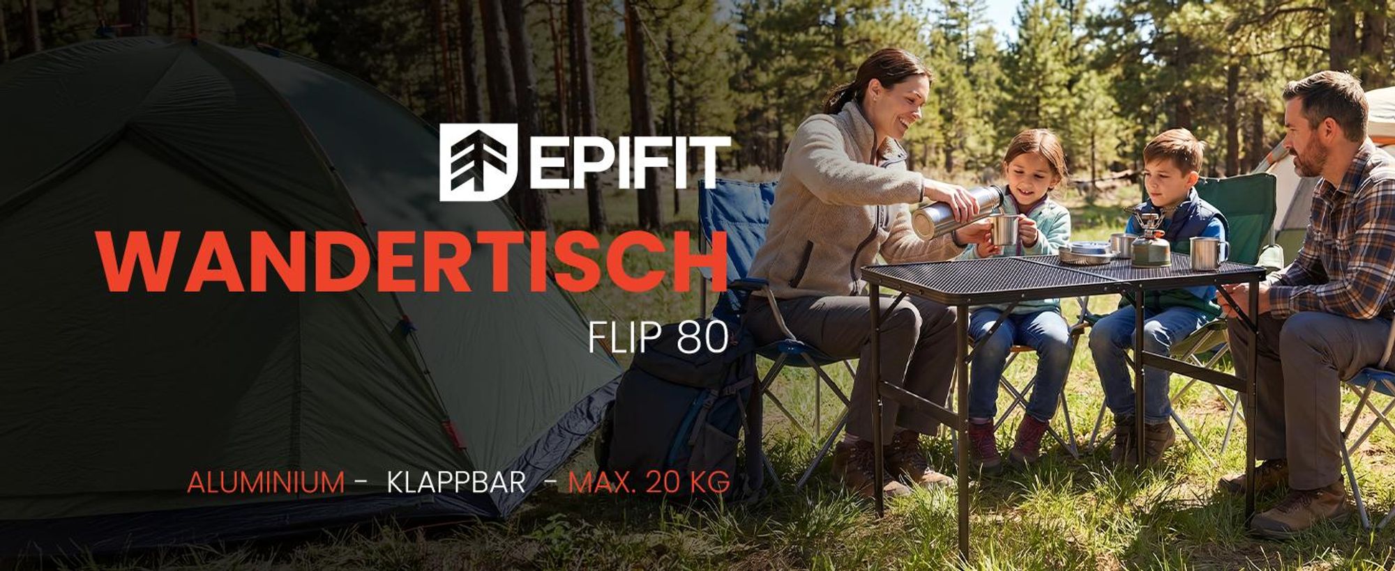 Campingtisch Klapptisch im Koffer höhenverstellbar 2/70cm Gartentisch Aluminium