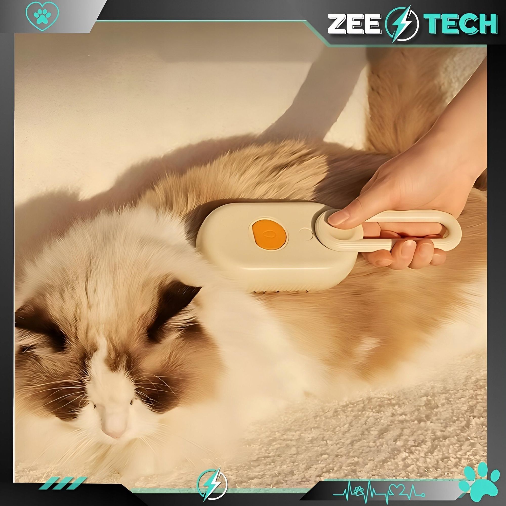 Dampfbürste Für Katzen Hunde Tiere Massager Kamm Elektrisches Fell