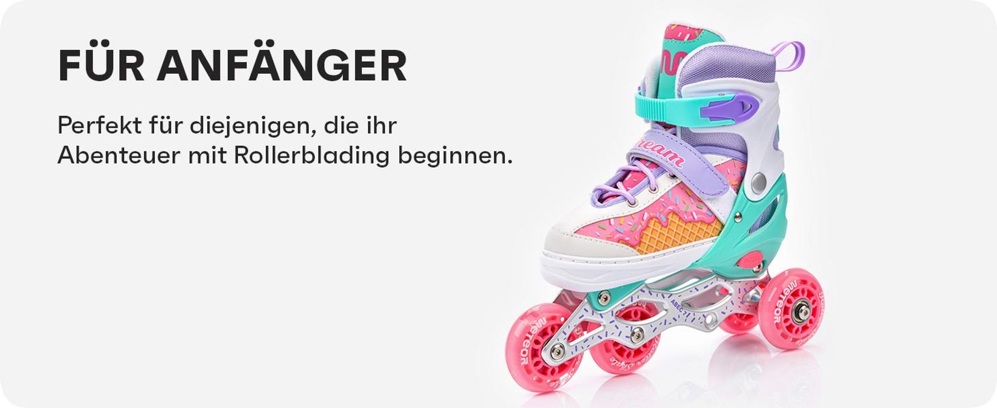 meteor Inlineskates 4in1 Kinder Inliner Rollschuhe Roller Blades Quad Skates Kinder Inlineskates Metro XS 25-28