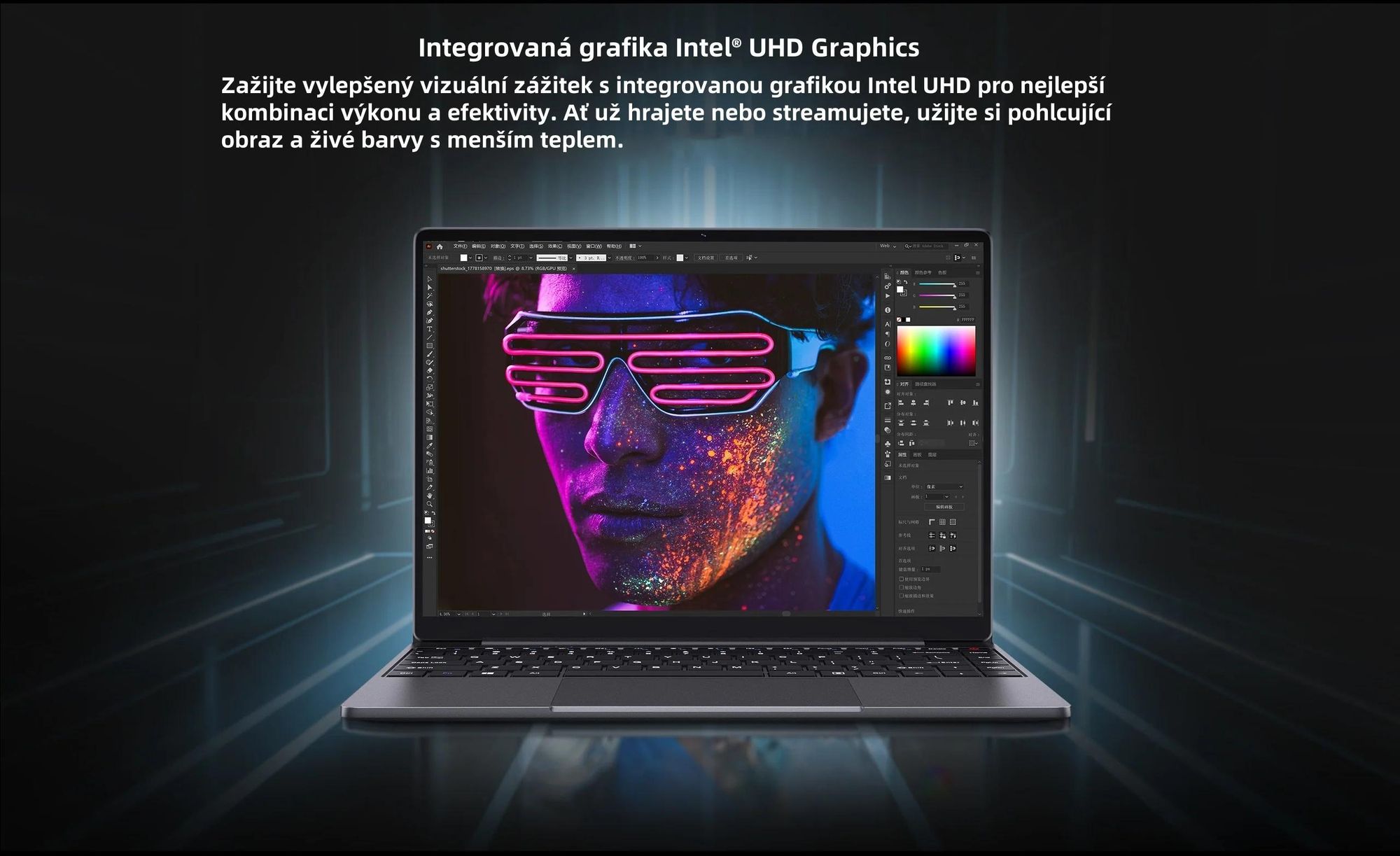 Notebook CHUWI CoreBook X - Procesorem Intel Core i3-1220P 14" Displejem 16GB+512GB Windows 11 Baterií 4000mAh - Šedá
