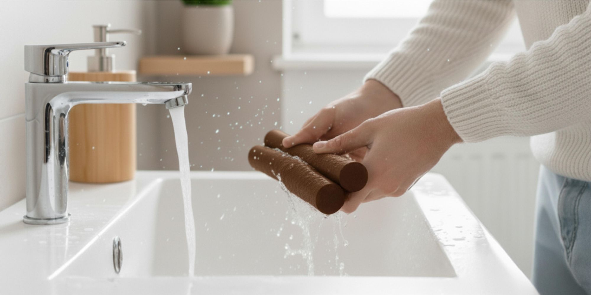 Türdichtung 90cm Braun, Zugluftstopper für Tür & Fenster, Schallschutz & Insektenschutz, Schaumstoff Dichtung zuschneidbar, EVI HOME Dual Brown