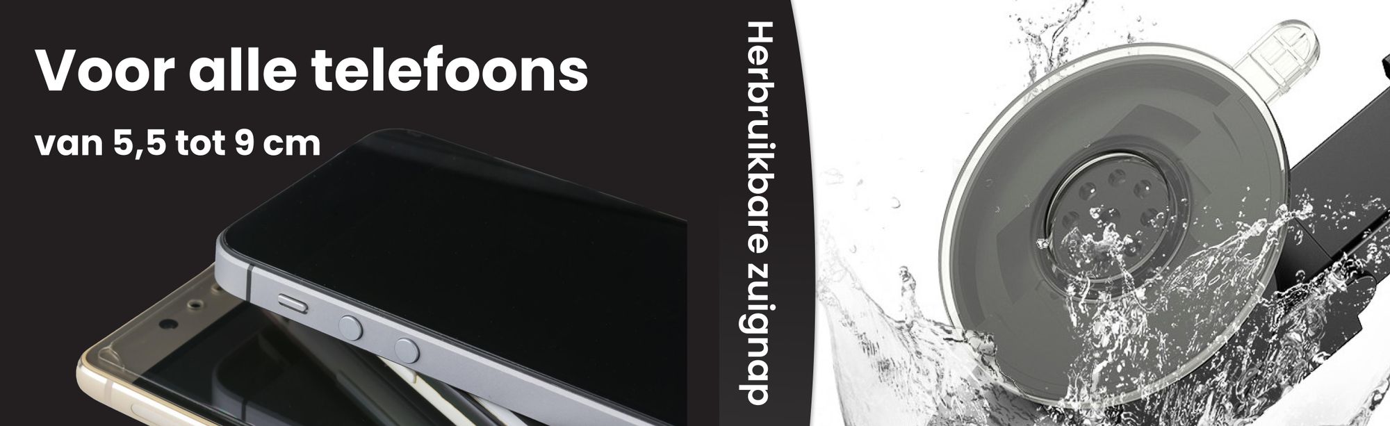 R2B Telefoonhouder Auto met Zuignap – Dashboard & Voorruit