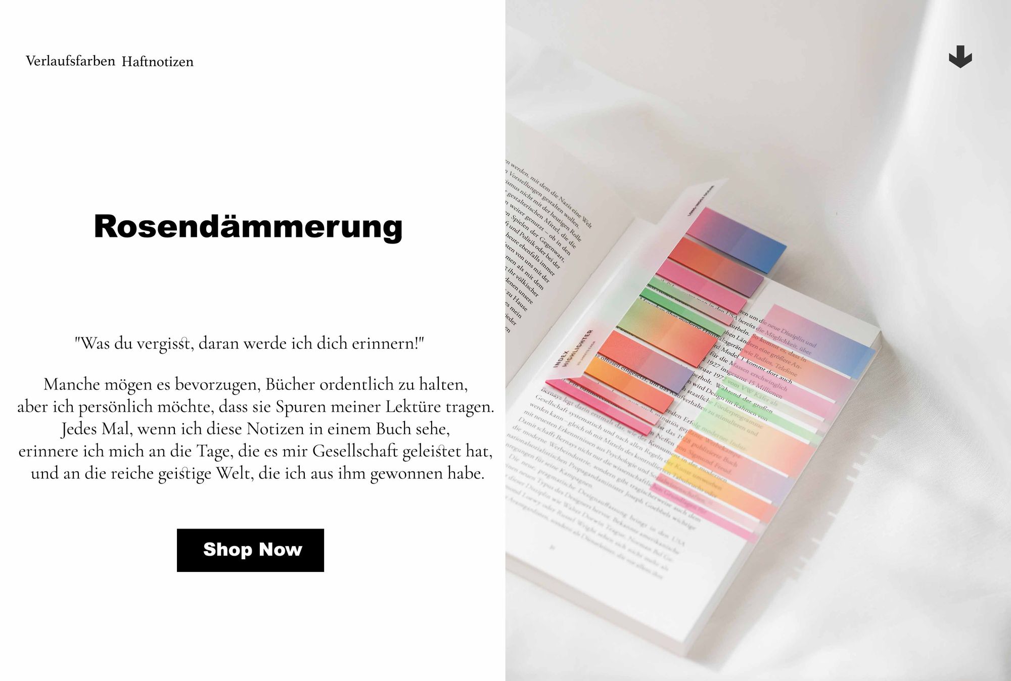 Ordinate-Rosendämmerung Farbenrauch Lange Sticky Notes | Haftnotizen Tabs | Streifen zum highlighten | Textmarker | Lesezeichen