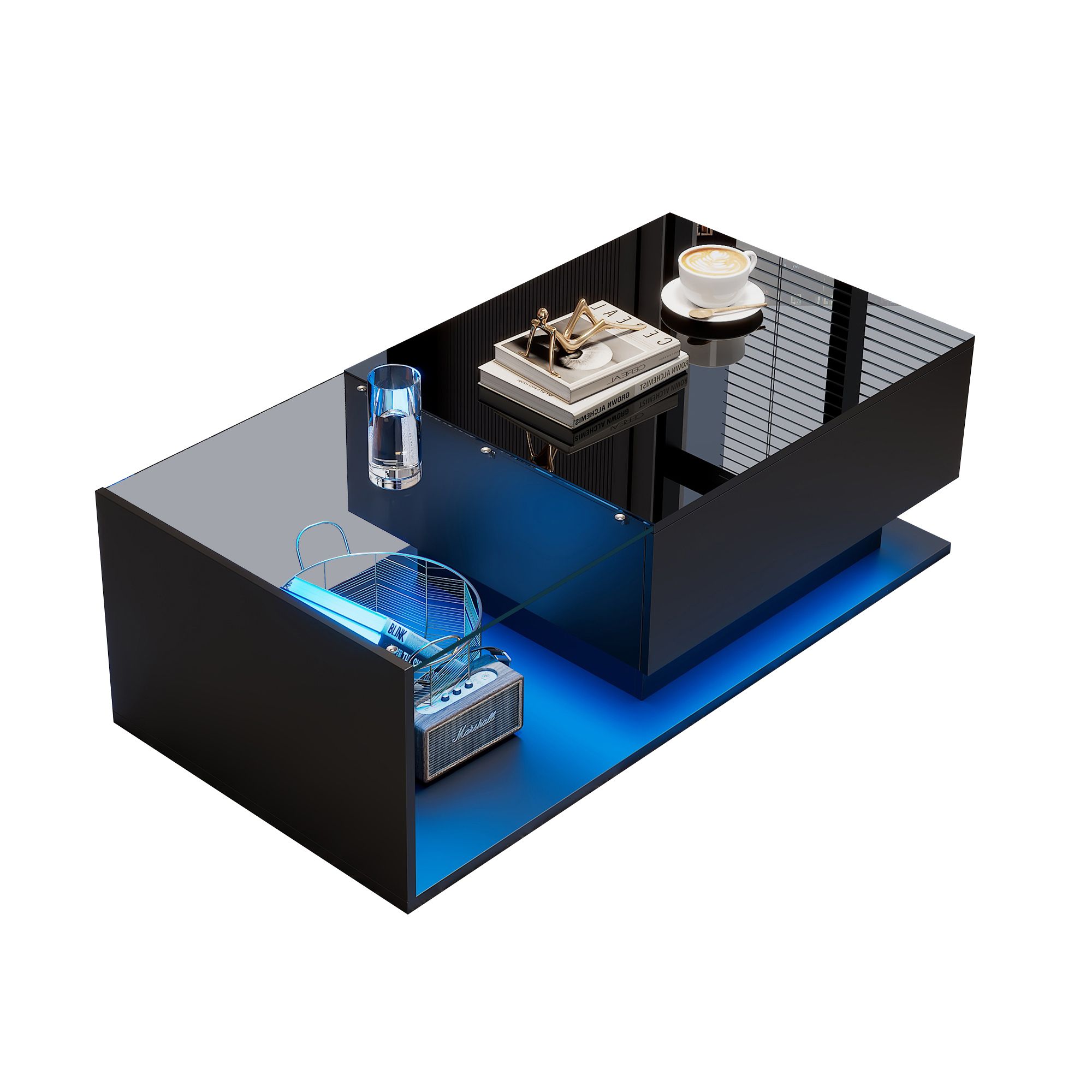 LED-Hochglanz Couchtisch