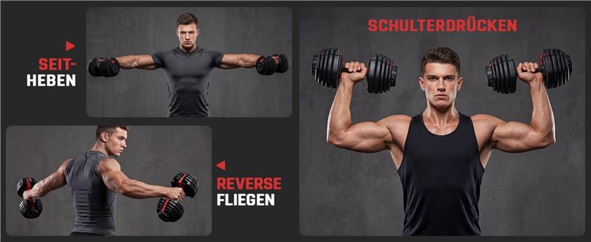 Yaheetech 2er Set verstellbare Kurzhantel 2,5–24 kg, Schnelleinstellung Hantel, platzsparend, Schwarz & Rot