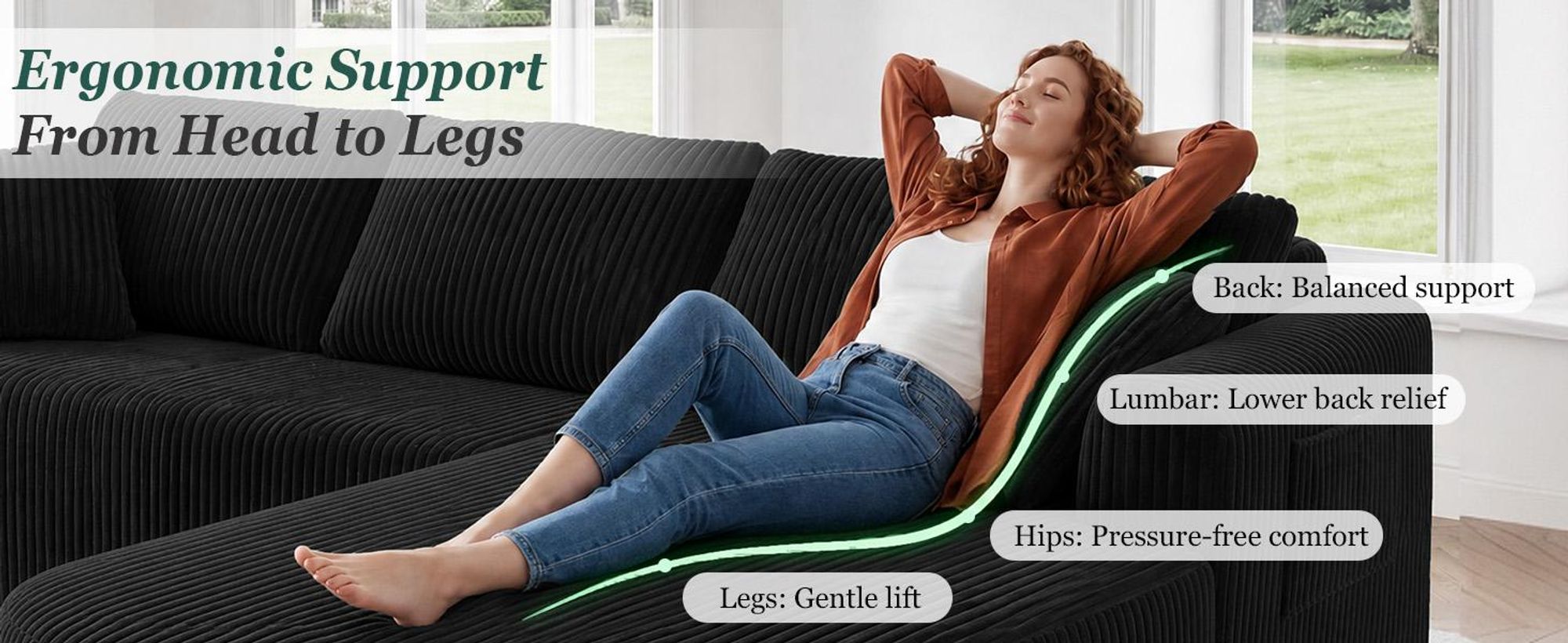 Divano angolare con funzione letto, divano modulare in velluto senza braccioli, divano con chaise longue, divano a forma di L con funzione letto, divani componibili con cuscini e tasche laterali, lunghezza 243 cm