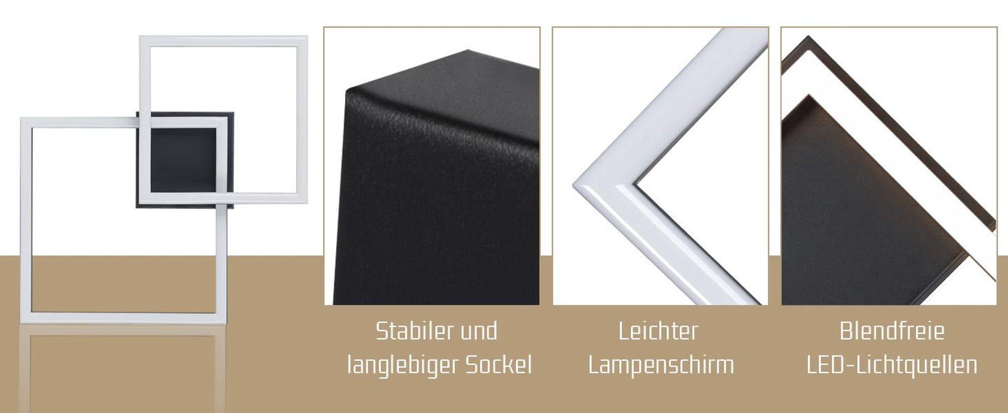 ZMH LED plafondlamp, zwart, rechthoekig. Plafondlamp, 20W, warm wit licht. Moderne design, geschikt voor slaapkamer, woonkamer, keuken. Plafondverlichting